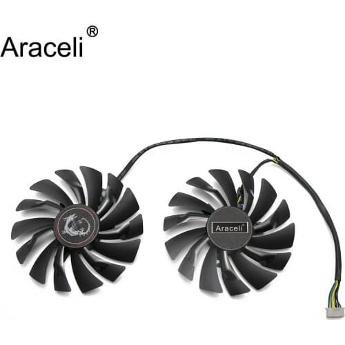 2PCS 95MM PLD10010S12HH 6Pin Graphics Video Card Cooler Fan For MSI GTX980 GeForce GTX 980 GAMING Dual Fans Twin Cooling Fan