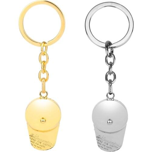 Fashion Safety Hat Keychain Baseball Helmet Cap Key Ring Key Holder Men Sport Chaveiros Llaveros Bag Charm