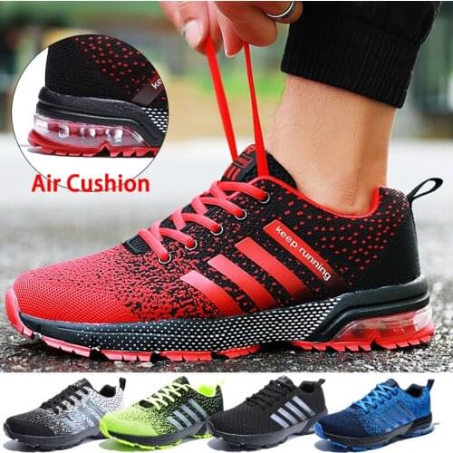 Mens Running Shoes Breathable Air Cushion Man Sports Sneakers Comfort Athletic Training Footwear Plus Size Casual Walking Shoes