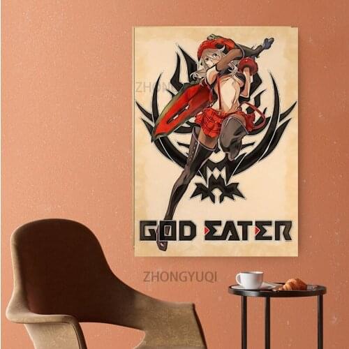 Wall art print god eater japanese anime poster home living bedroom decoration high definition quality picture frames