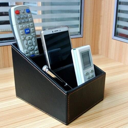 Desk Storage Compartments Multifunctional PU Leather Office Desk Organizer,Business Card/Pen/Pencil/Mobile Phone /Remote Control