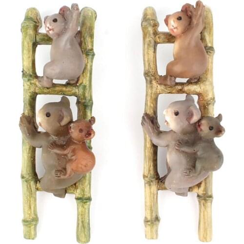 New Fun Climbing Ladder Animal Resin Small Koala Potted Decoration Ornament Climbing Cylinder Gardening Plant Pot Decor Ornament