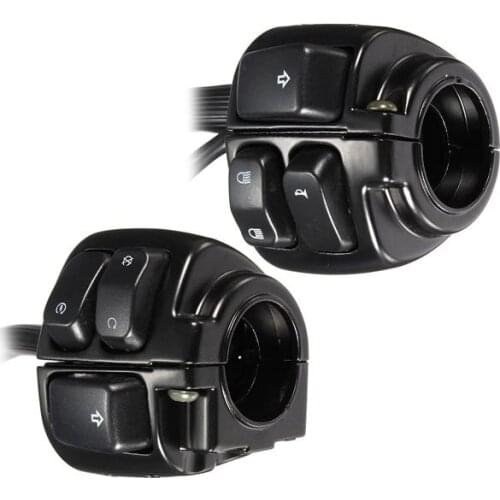 Pair 1inch 25mm Motorcycle Handlebar Control Switch Housing Wiring Harness for Harley