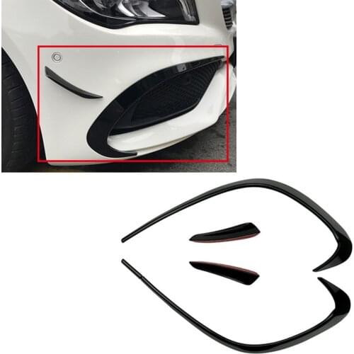 Front Fog Lamp Frame Decorative Cover Front Bumper Splitter under Trim For Mercedes Benz CLA 200 220 For AMG Auto Accessories