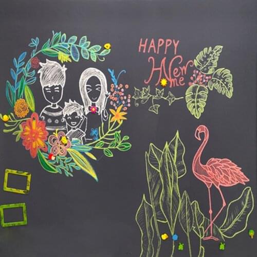 45*200cm Blackboard Stickers Wall Removable Vinyl Draw Decor Multifunction Erasable Learning Chalkboard Supplies for Kids Rooms