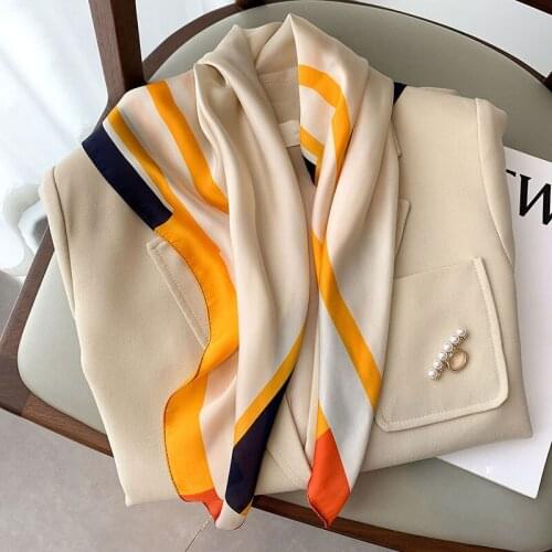 Silk Scarf Bandana Women Fashion Scarves for Ladies New Print Bag Foulard Summer Luxury Brand Shawls Wraps Office Small Hijabs