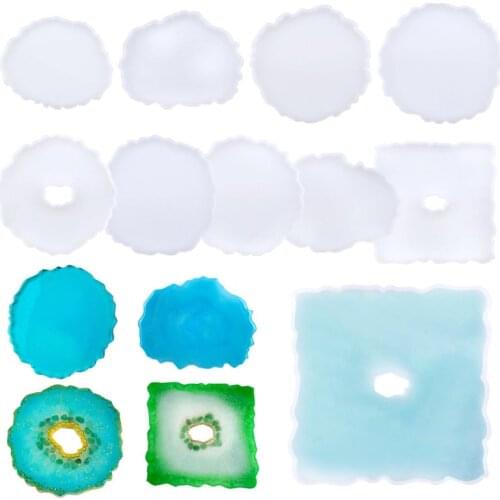 1PCS Silicone Wavy Cup Mat Table mould Epoxy Mold Coaster Handmade Dish Table Jewelry making DIY Jewelry Tools Accessories