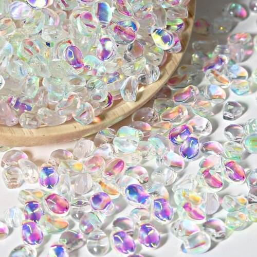 Wholesale 50-100Pcs DIY Accessories Glass Beads Tulip Petal Material For Jewelry Making Bracelet DIY Jewelry Findings