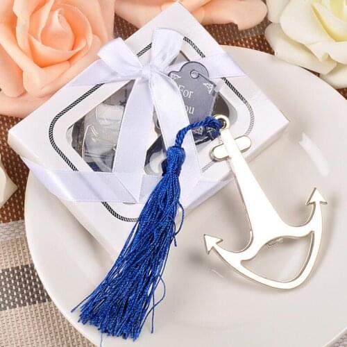 Wedding Party Favors Gift Nautical Themed Silver Anchor Bottle Can Beer Coke Soda Cap Opener LX8551