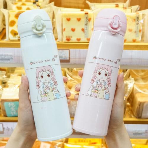 304 Stainless Steel Thermos Cups Double Wall Insulated Cup Girl Gifts Vacuum Flask Coffee Tea Milk Travel Mug Thermo Bottle