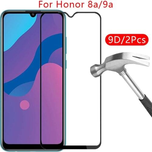 9d screen protector tempered glass case for huawei honor 9a 8a prime 2020 pro cover on honer 8 9 a a8 a9 protective phone coque