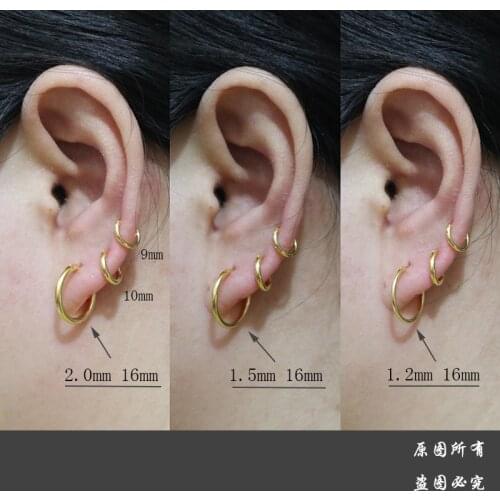 925 Sterling Silver Golden Hoop Earrings For Women Men Plated With Gold Round Circle Earrings Hoops Ear Rings Earings Jewelry