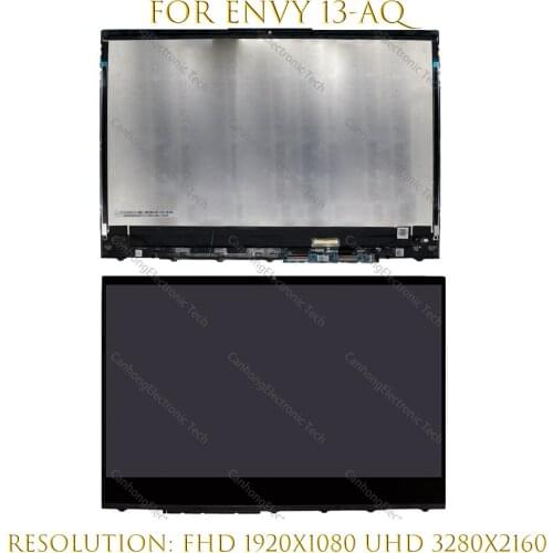 13.3" FHD UHD For hp envy x360 13-aq 13-aq0003tu13-aq0004tx TPN-W144 LCD Touch Screen Digitizer Replacement Assembly L53376-001