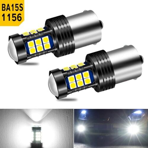 2X P21W led 1156 BA15S T20 W21W 7440 Car Bulb Auto DRL Light Turn Signal Light For Skoda Superb Octavia 2 FL 2010 2011 2012 2013