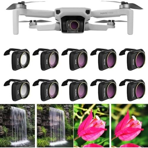 For DJI Mini 2 Drone Camera Gimbal Lens Filter MCUV CPL ND4 8 16 32 Camera Lens Sunhood Protector for DJI Mavic Mini Accessories