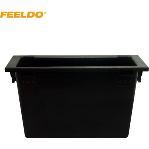 FEELDO 1DIN Car Stereo Radio Refitting Dash Installation Mounting Trim Fascia Console Storage Box Spacer For Mazda #HQ1123