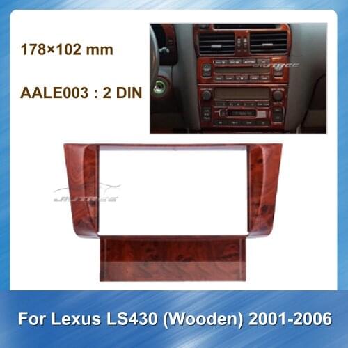 2 Din Car Radio Fascia For Lexus LS430 Wooden 2001-2006 Car DVD frame Auto Trim Car Dash Audio Installation Dash board Panel