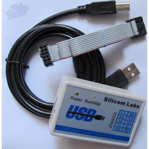 C8051F Emulator Downloader Programmer JTAG/C2 U-EC6/U-EC5/EC3 USB Debug Adapter 3.3V-5V C8051F00 C8051F3 with Cable