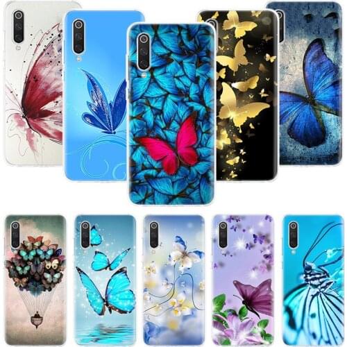 Butterfly Stand Case for Xiaomi Redmi Note 10 9 9S 8 7 6 8T 8A 7A 6A S2 K30 K20 MI 9 8 CC9 F1 Lite Pro Soft TPU Phone Cover