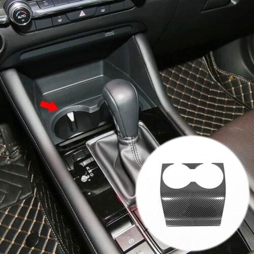 For Mazda 3 Axela 2019 2020 Stainless Car Front Water Cup Cover Gearbox Decoration Frame Sticker Trim Car-Styling Accessories