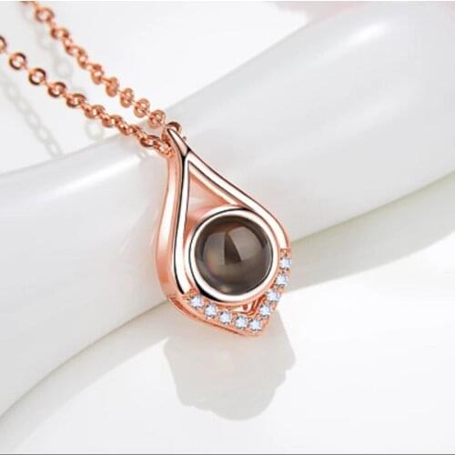 Women 100 Languages I Love You Projection Pendant Romantic Love Wedding Valentines Girl Friend Pendant Marry Anniversary Gifts