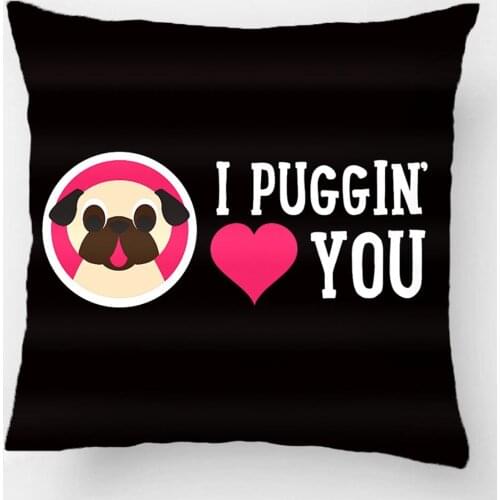 I Puggin' Love You Fawn Pug Wedding Decorative Cushion Cover Pillow Case Customize Gift By Lvsure For Car Sofa Seat Pillowcase