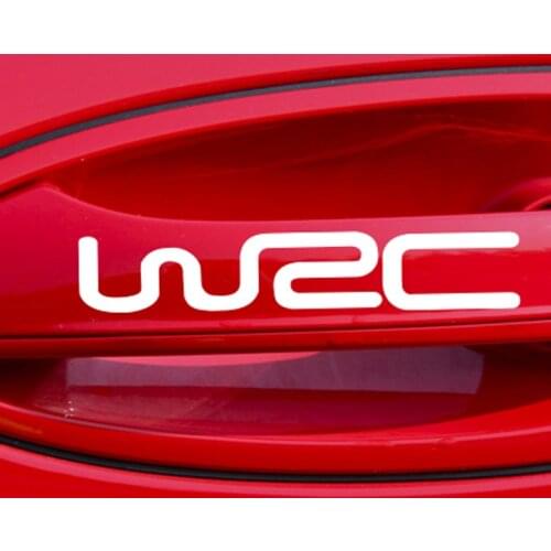 4 x WRC Creative Car Door Handle Decal for Volvo S40 S60 S80 XC60 XC90 V40 V60 C30 XC70 V70
