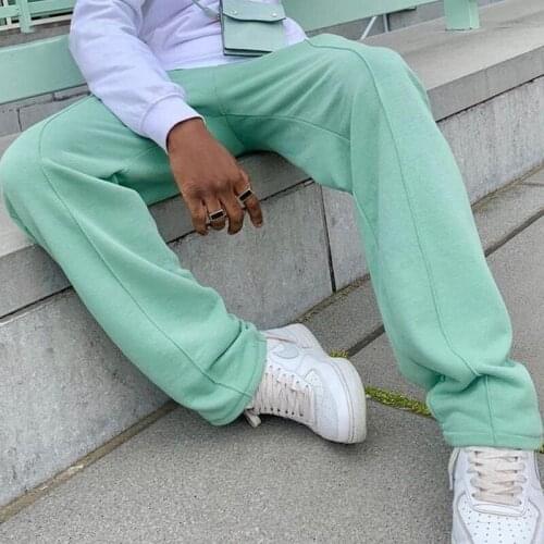 Men Pants Fashion Loose Solid Mid Waist Drawstring Straight Pants Spring Summer Mens Harajuku Streetwear Casual Trouser 3XL