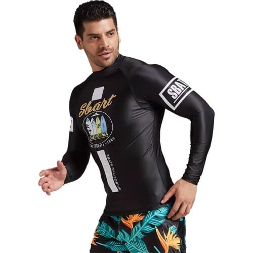 SBART swimwear mens sunscreen adult swimwear split male long-sleeved quick-drying suit wetsuit surf clothing jellyfish clothing