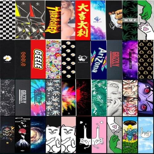 Skate Sandpaper Fishboard Surfboard 84*23cm Griptape Digital Spray Emery Scooter Electric Skateboard Longboard Sticker Grip Tape