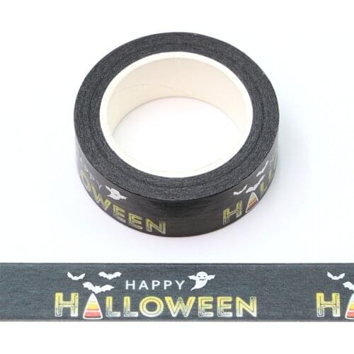 NEW 1PC 15MM*10M Halloween Foil Halloween Ghost Pumpkin Decorative Washi Tape Wholesale Masking Tape washi tape stickers