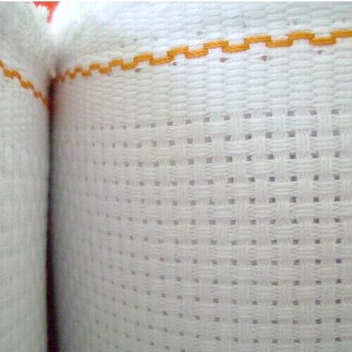Oneroom FREE Shipping Top Quality white cross stitch embroidery canvas 11CT 11ST any size, 50cmx50cm, with lockstitching