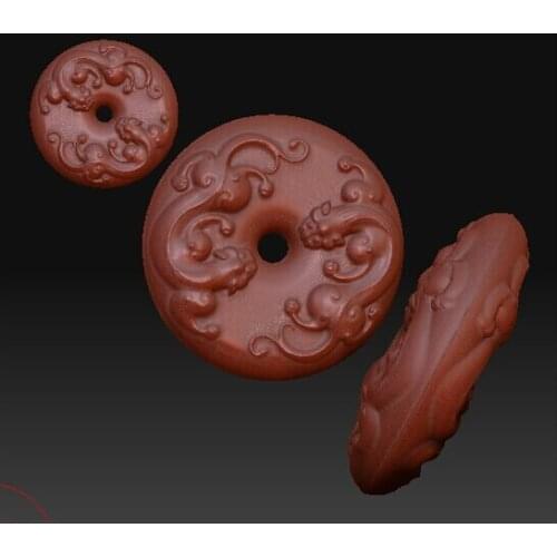 3d model relief for cnc in STL file format Harmony pendant