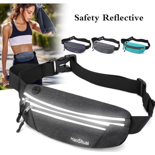 Casual Nylon Unisex Waist Bags Handy Phone Coin Belt Bag Fanny Pack Travel Outdoor Waist Packs Men Anti-theft Hidden Key Pocket