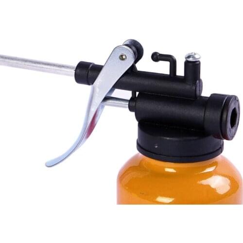 High Pressure Hand Pump Oiler Can Professional Squirt Squeeze Trigger Metal Grease Gun 200ML Capacity