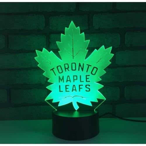 Toronto Maple Leaf LED RGB Night Light 7 Color Change Desk Light 1833 Action Figure PVC Kids Toys Brinquedos Christmas Gift