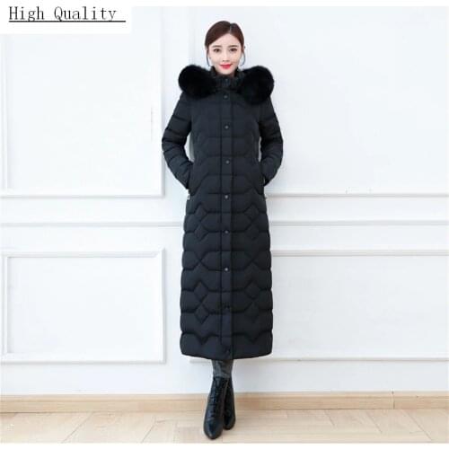 Winter Coat Female Thick Warm Brand 90% Duck Down Jacket Women Natural Fox Fur Hooded Clothes Korean Down Parkas 9002