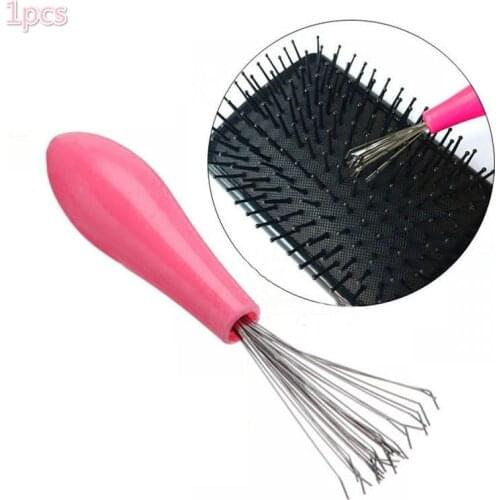 1PCS New Durable Mini Comb Hair Brush Cleaner Embeded Tool Salon Home Essential Color Randomly