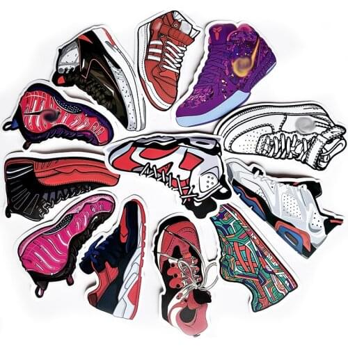 50Pcs Basketball Sneaker Shoes Stickers Suitcase Skateboard Laptop Phone Motorcycle Waterproof PVC Sticker Kids Toys Gift Decal