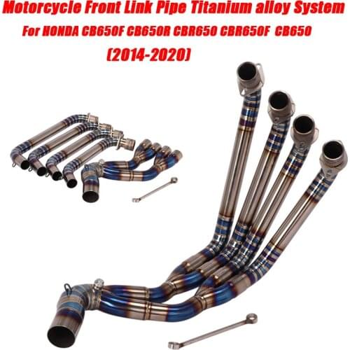 2014-2020 for Honda CBR650F CBR650R CB650R CB650 CB650F Motorcycle Front Link Pipe Exhaust System Titanium alloy