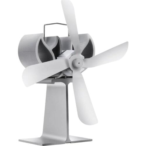 4 Blade Aluminum Heat Powered Stove Fireplace Fan Saving Distribution Silent Ecofan for Wood Log Burner Heater