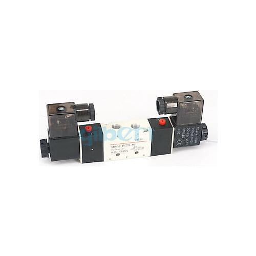 4V220-06 1/8"BSPT Air Valve 5 Port 2 Position Solenoid For Pneumatic System