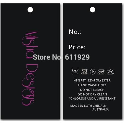 Free shipping 500pcs a lot custom paper hang tag/clothing hang tag/garment bag printed tag brand/hair hang tag/care label