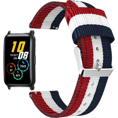 Canvas Strap For Honor Watch ES Smart Wristband Sport Women Men Bracelet Accessory Belt For Xiaomi Haylou LS02 Correa Watchbands