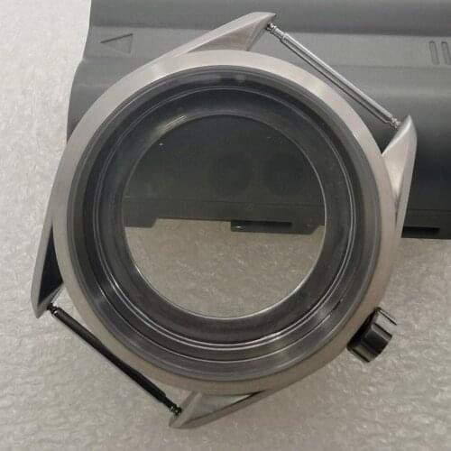 41mm Stainless Steel Sandblasted Transparent Bottom Case Suitable For NH35 NH36 Automatic Movement MenS Watch Accessories