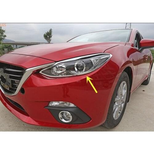 For Mazda 3 AXELA 2013-2016 ABS Chrome before Headlight Decorative frame Rear tail light Decorative frame car accessories