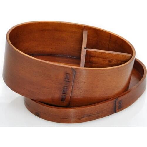 Natural Wood Lunch Box Wooden Bento Lunchbox Food Container Japanese Travel School Camping Lunch Box zh1