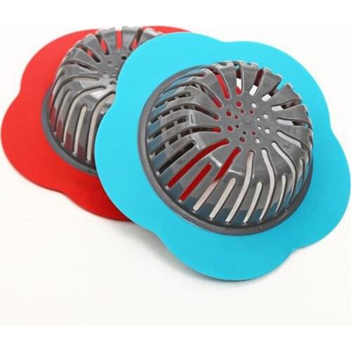 1Pc Flower Shaped Hair Catcher Stopper Sink Drain Filter Bathtub Trapper Drain Hole Filter Strainer For Bathroom in style