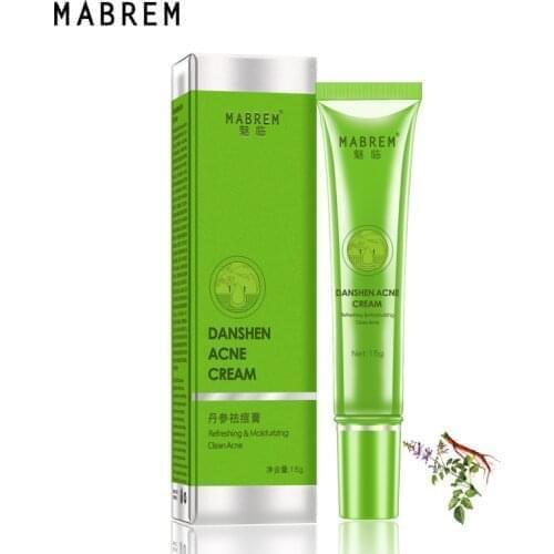 MABREM 15g Salvia Acne Treatment Cream Removal Face Blackhead Anti Acne Cream Oil Control Shrink Pores Acne Scar Care Whitening