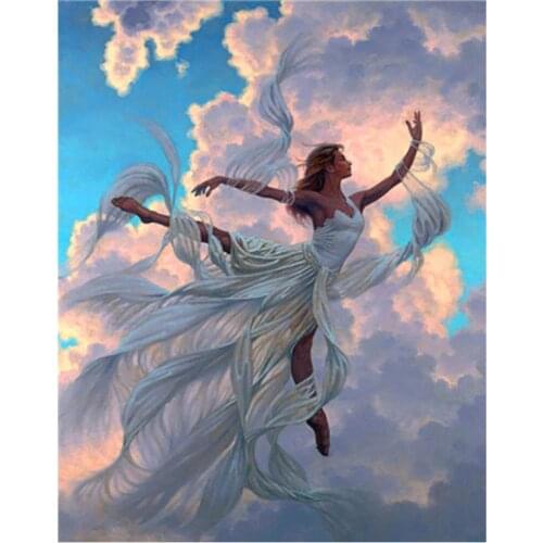 2020 New Frame Women Diy Painting By Numbers Kit Acrylic Canvas Paint By Numbers Handpainted Oil Painting For Home Decoration